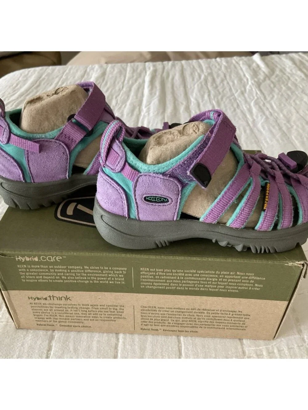 Keen Comfort Round Toe Slip On Strappy Sandals Multicolor Kids Sz US 11 Dewberry